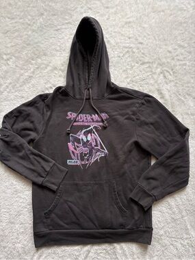 Old Navy Dark Gray Spider-Man Miles Morales Pullover Hoodie